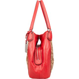 Coach Monogram Signature Canvas Celeste Convertible Hobo Shoulder Bag