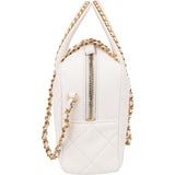 Chanel Quilted Lambskin CC Chanel19 Top Handle Bowling Handbag