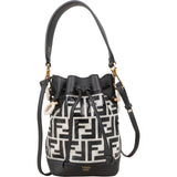 Fendi Monogram FF Mini Mon Tresor Bucket Shoulder Bag - vintageandkickz