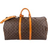 Louis Vuitton Monogram Canvas Keepall 55 Bandoulière Travel Bag
