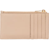 Saint Laurent Matelassé Grained Leather Cassandre Mini Wallet