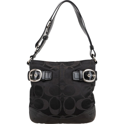 Coach Monogram Signature Buckle Tote Crossbody Bag