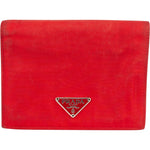 Prada Red Nylon Triangle Wallet - vintageandkickz