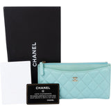 Chanel Quilted Caviar Leather Quilted Long Zipped Wallet