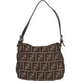 Fendi FF Monogram Baguette Buckle Shoulder Bag
