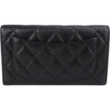 Chanel Quilted Caviar Leather Classic Flap Wallet