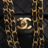 Chanel Quilted Lambskin 24K Gold Medium Double Flap Shoulder Bag