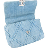 Chanel 19 Quilted Denim Single Flap Crossbody Bag