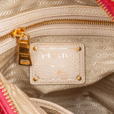 Prada Red Vitello Daino Leather Hobo Shoulder Bag