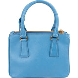 Prada Blue Saffiano Leather Pradasphere Galleria Micro Handbag