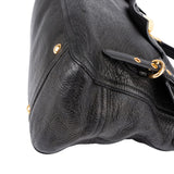 Miu Miu Pebbled Leather Turnlock Satchel Handbag