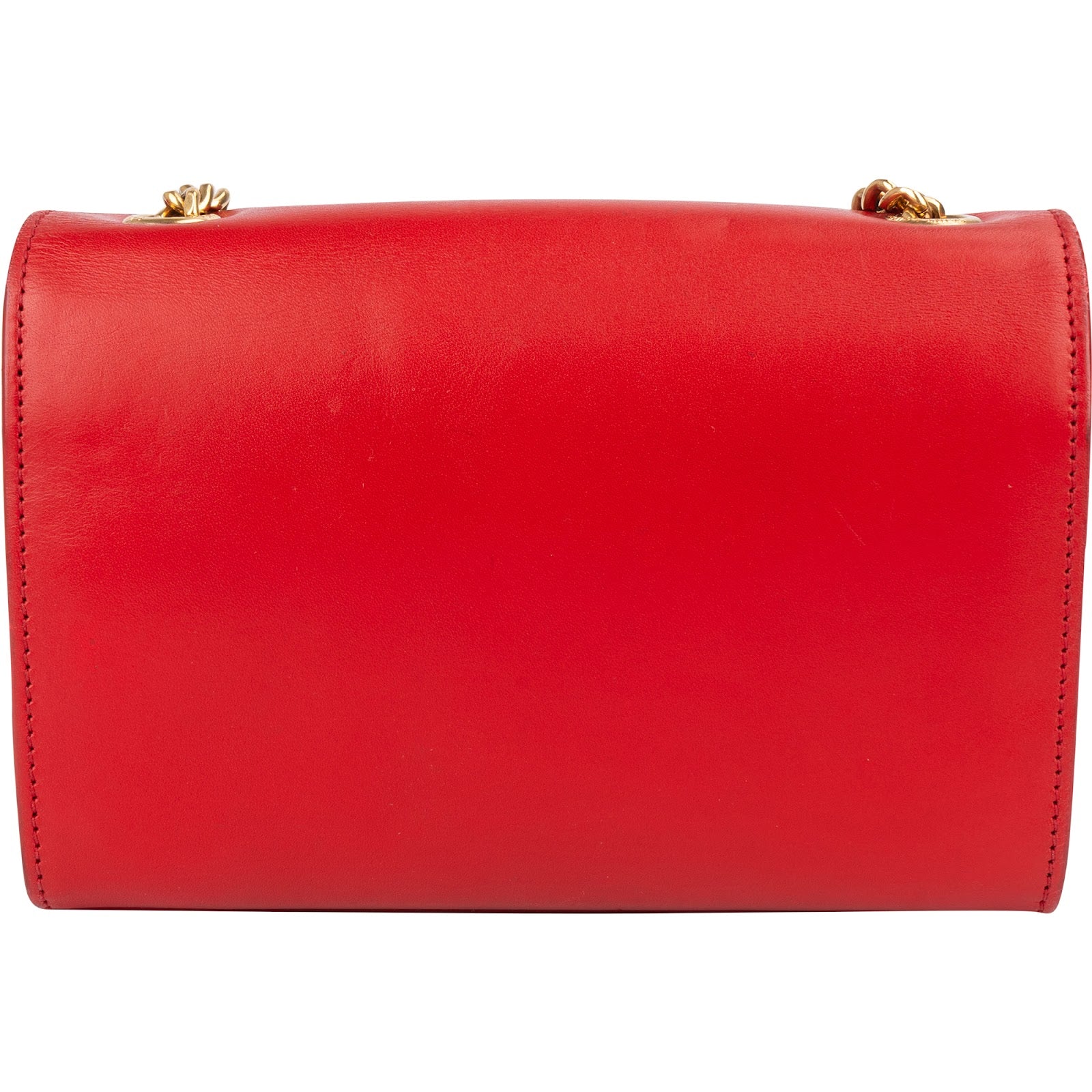 Saint Laurent Red Leather Kate Chain Crossbody Bag xx maße - vintageandkickz