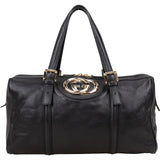 Gucci Leather Britt Boston Bag Handbag