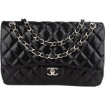 Chanel Quilted Lambskin Jumbo Double Flap Crossbody Bag xx datacode - vintageandkickz