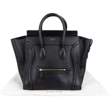 Céline Black Calfskin Luggage Handbag