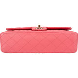 Chanel Quilted Lambskin Gold Medium Double Flap Shoulder Bag