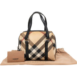 Burberry Nova-Check Monogram Mini Boston Handbag