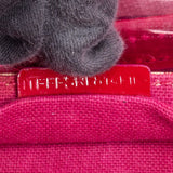 Burberry Red Transparent Vinyl Mega Check Drawstring Shoulder Handbag