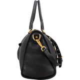 Prada Black Grained Vitello Daino Leather City Handbag