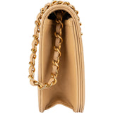 Chanel Quilted Lambskin 24K Gold Single Flap Shoulder Bag