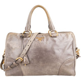 Prada Vitello Shine Leather Bauletto Satchel Handbag