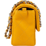 Chanel Quilted Lambskin Palladium Mini Rectangular Single Flap Crossbody Bag