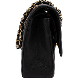 Chanel Quilted Caviar Leather Medium Double Flap Shoulder Bag