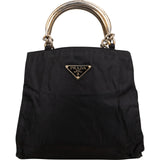 [🔄️B20 / F10] Prada Tessuto Metal Handle Tote Handbag - vintageandkickz