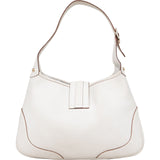 Gucci White Leather Jackie Shoulder Bag - vintageandkickz