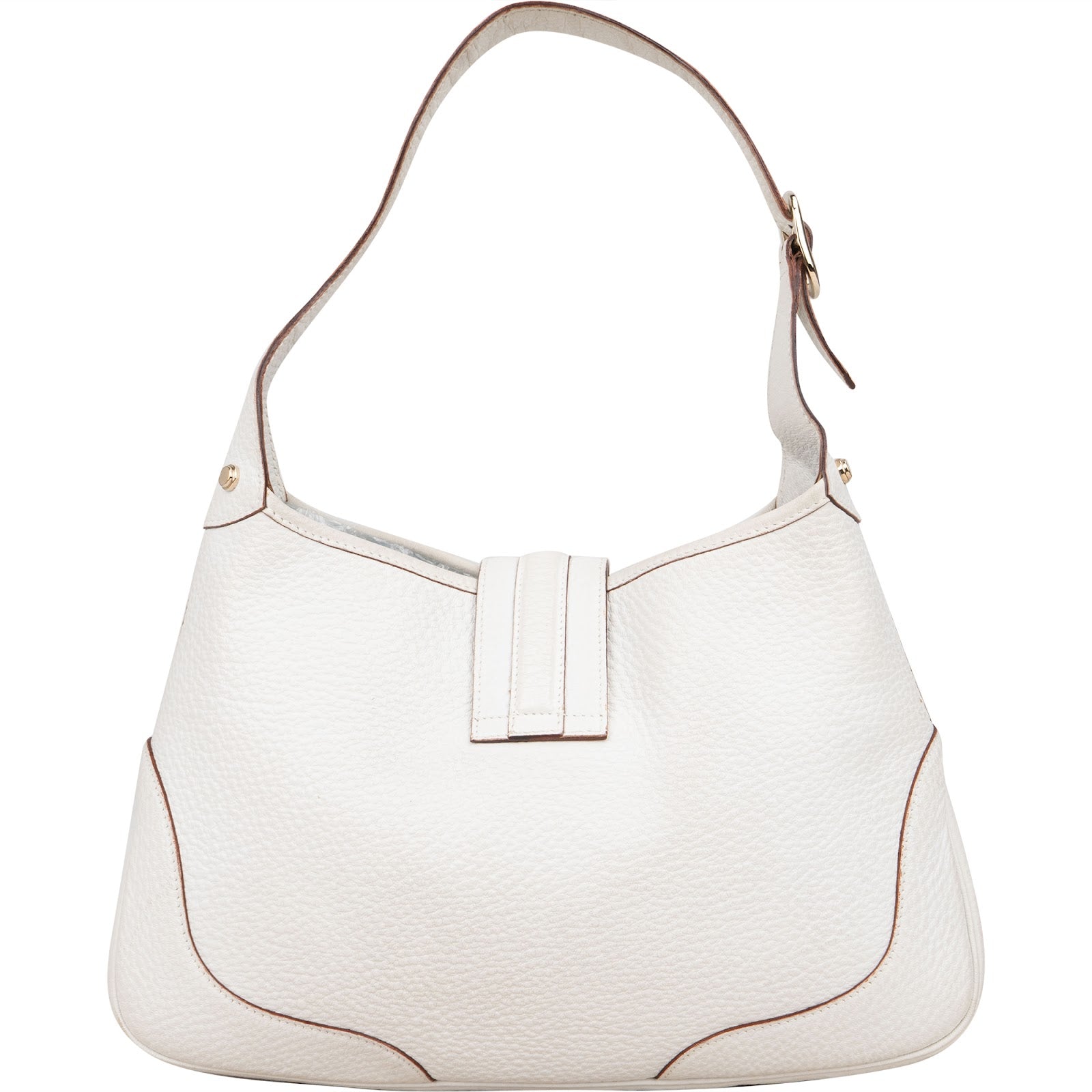 Gucci White Leather Jackie Shoulder Bag - vintageandkickz