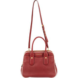 Miu Miu Grained Leather Bicolor Double Pocket Bauletto Handbag