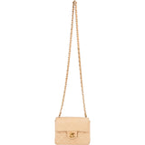 Chanel Quilted Lambskin 24K Gold Mini Single Flap Crossbody Bag