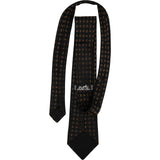 Hermès Noir Patterned Silk Tie Krawatte