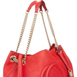 Gucci Pebbled Leather GG Soho Shoulder Bag