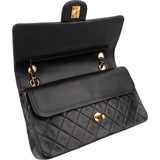 Chanel Quilted Lambskin 24K Gold Medium Double Flap Shoulder Bag