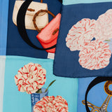 Gucci Alphabet Print Silk 90 Scarf Tuch