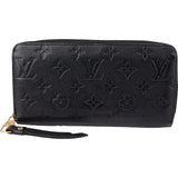 Louis Vuitton Noir Monogram Empreinte Leather Zippy Wallet