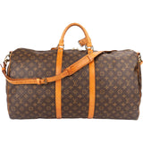 Louis Vuitton Monogram Canvas Keepall 60 Bandoulière Travel Bag