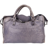 Balenciaga Lilac Leather City Handbag