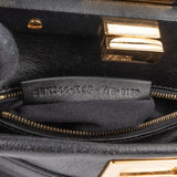 Fendi Black Leather Mini Peekaboo Handbag