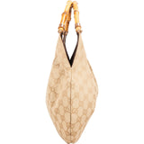 Gucci Monogram GG Canvas Bamboo Handle Handbag