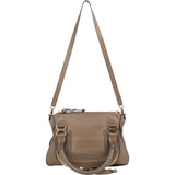 Chloé Taupe Calfskin Marcie Saddle Handbag