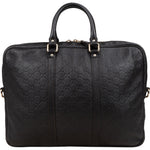 Gucci Black Guccissima Leather Business Handbag - vintageandkickz
