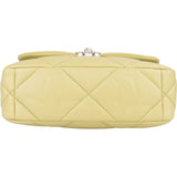 Chanel 19 Quilted Lambskin Chanel Single Flap Crossbody Bag Green Avocado