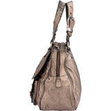 Christian Dior Metallic Leather Gaucho Saddle Handbag
