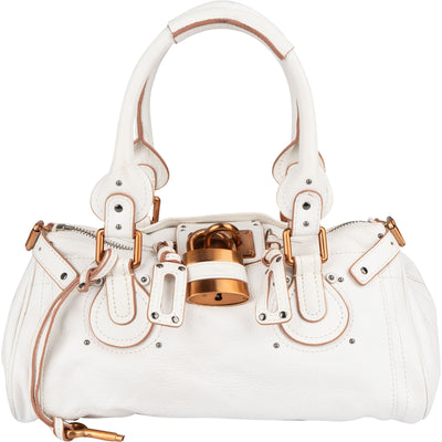 Chloé Pebbled Leather Paddington Satchel Handbag