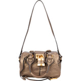 Chloé Metallic Leather Mini Paddington Handbag