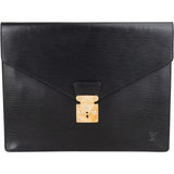 Louis Vuitton Noir Epi Leather Porte-Documents Senateur Handbag