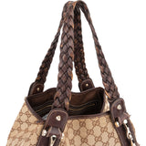 Gucci Monogram GG Canvas Babouska Indy Horsebit Tote Shoulder Bag