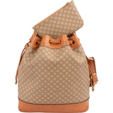 Celine Macadam Monogram Drawstring Bucket Shoulder Bag